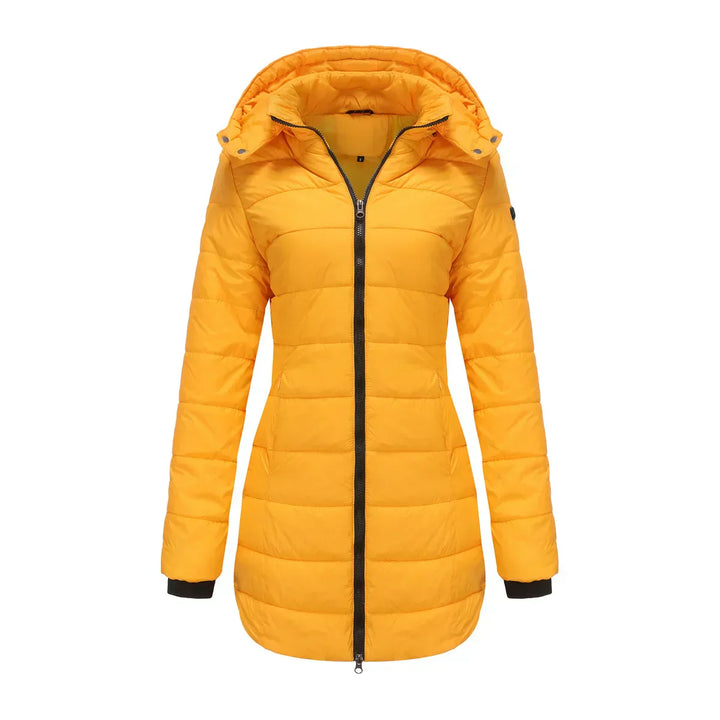 Analeia | Women’s long puffer coat with detachable hood