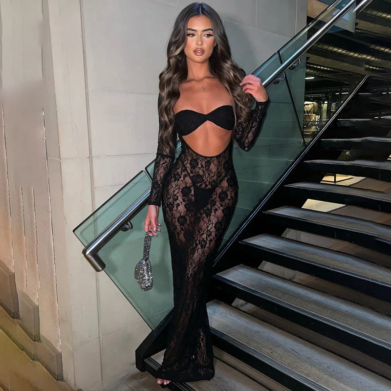 Leah | Women’s zestlace reveal dress with lace panels