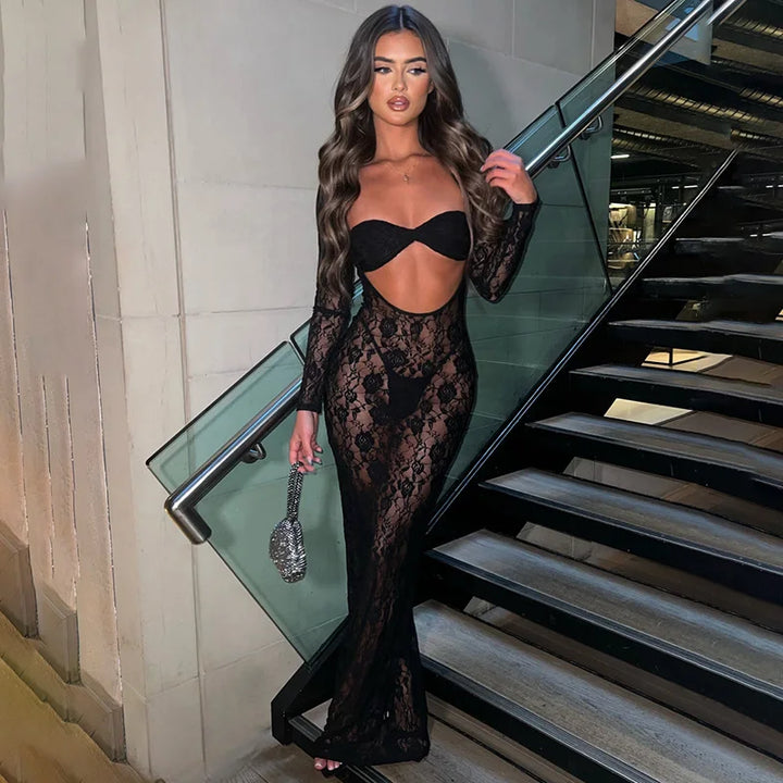 Leah | Women’s zestlace reveal dress with lace panels