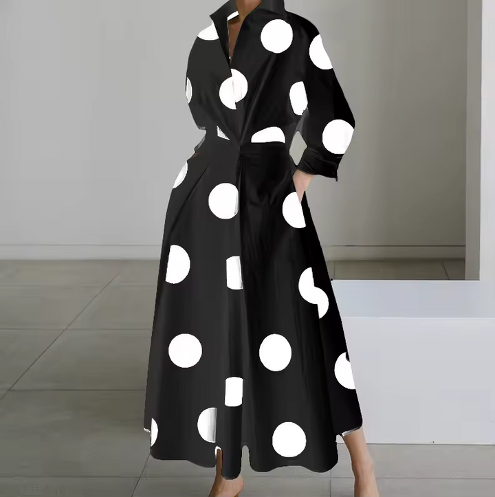 Estelle | Collared shirt dress with cinched waist