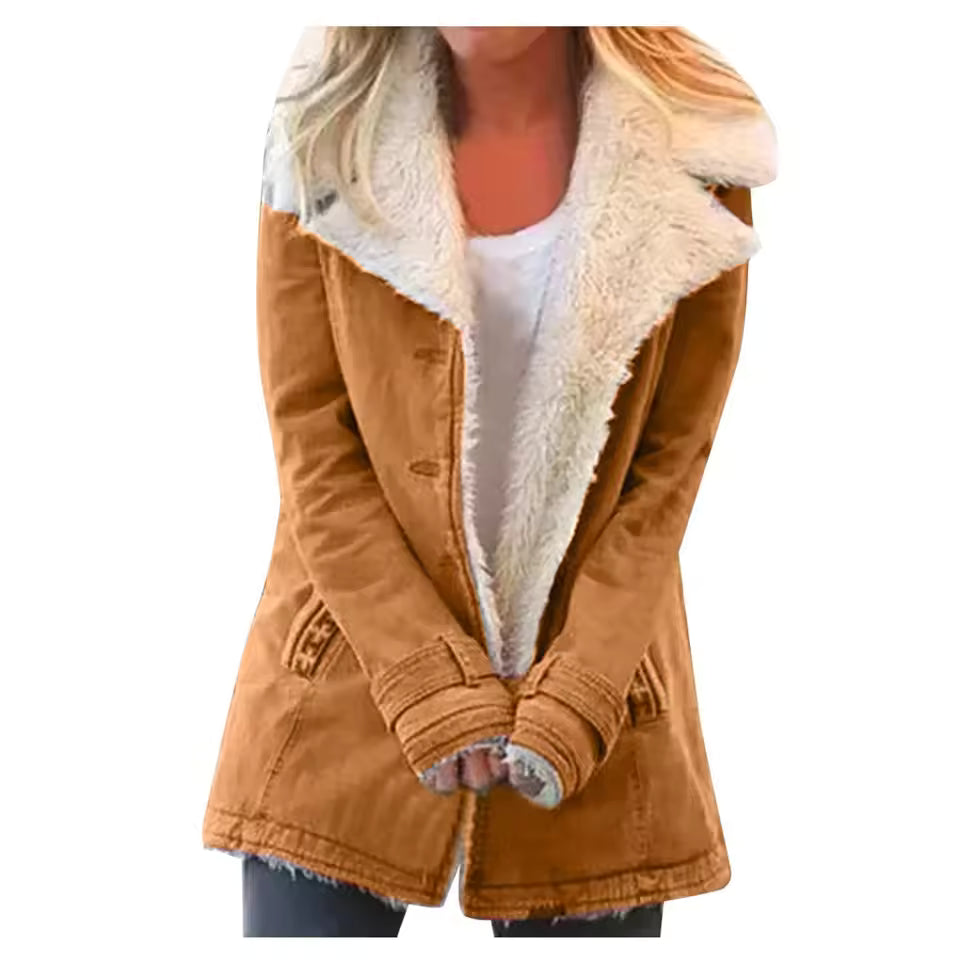 Annabelle | Women’s sherpa lined utility jacket with vintage olive finish