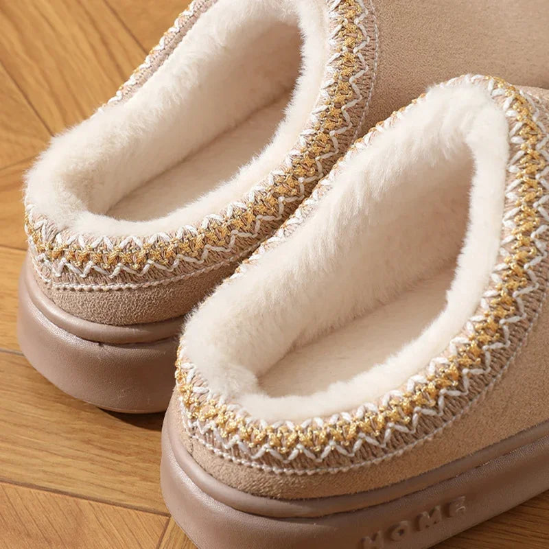 Aleyna | Women’s fluffy platform winter slippers