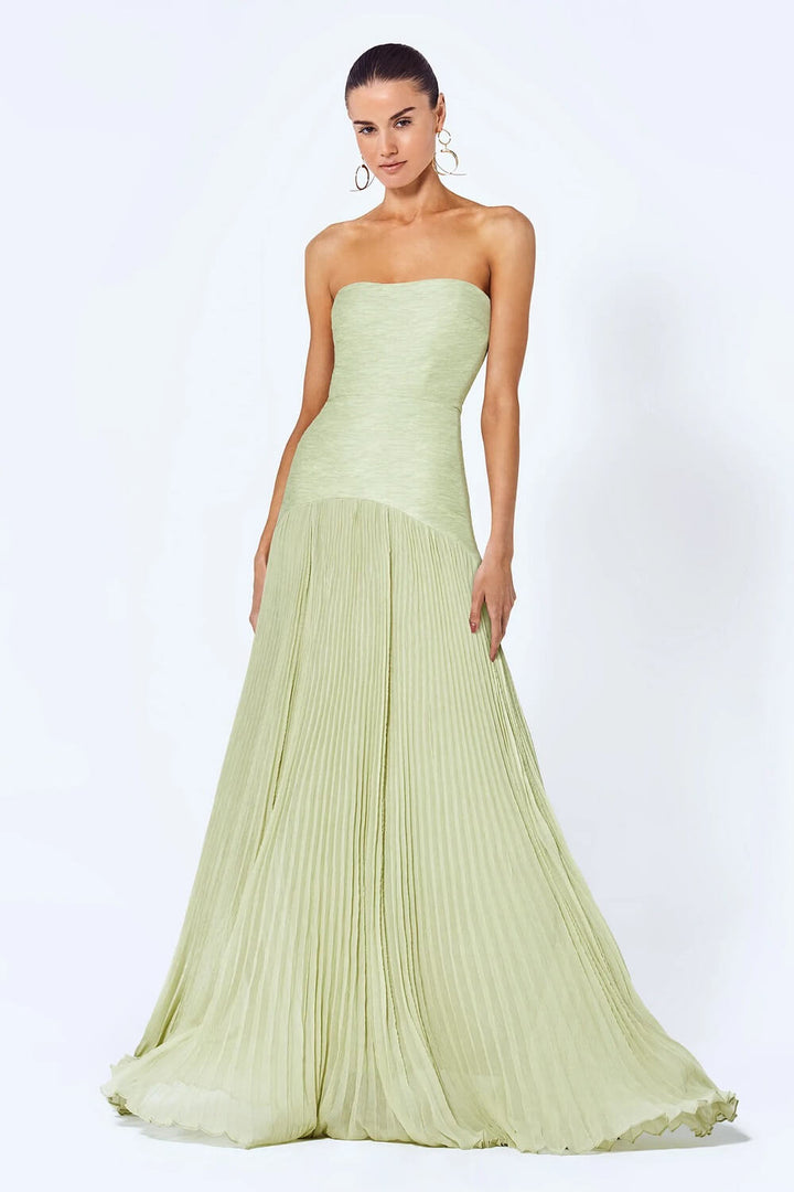 Maya | Sleeveless tube drop-waist maxi dress