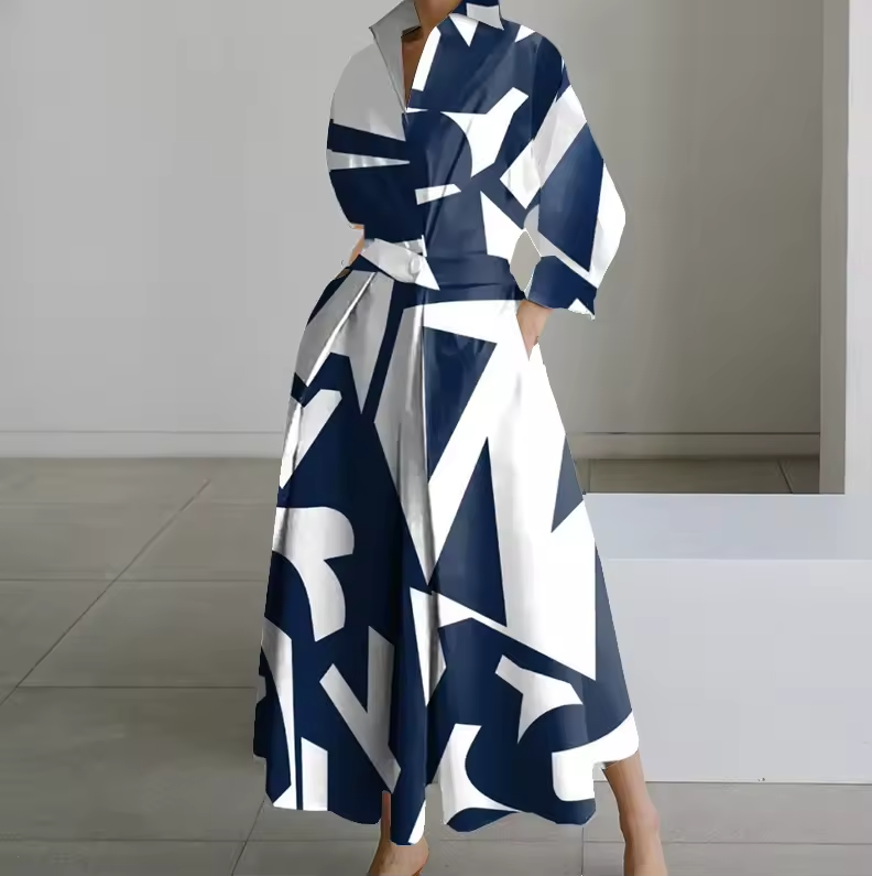 Estelle | Collared shirt dress with cinched waist