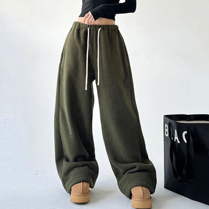 Luisa | Women’s fleece wide-leg lounge pants