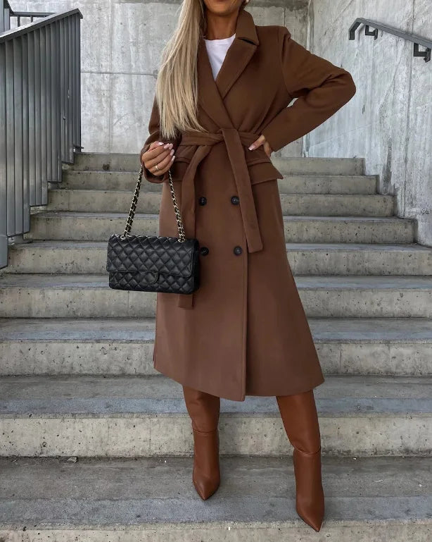 Jaliyah | Women’s belted trench coat with double-breasted design