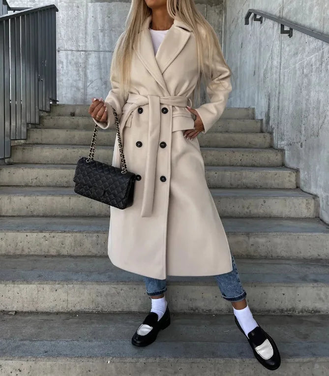 Jaliyah | Women’s belted trench coat with double-breasted design