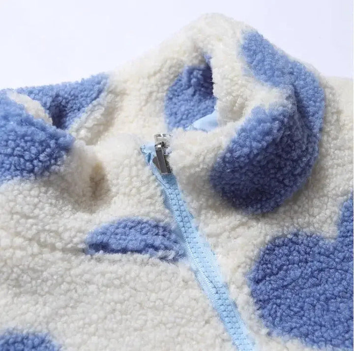 Katya | Women’s reversible heart fleece jacket