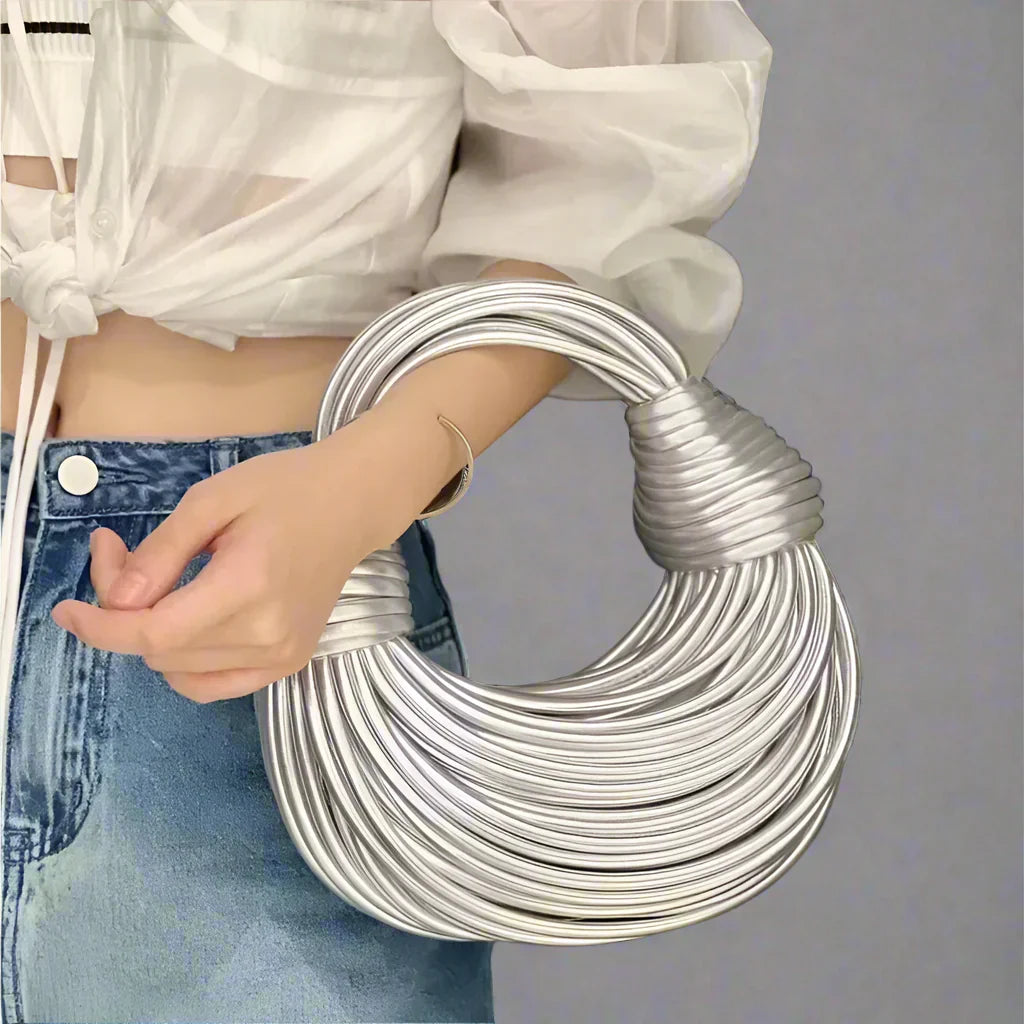 Dakota | Women’s crossbody wrap bag with sculptural design and detachable strap