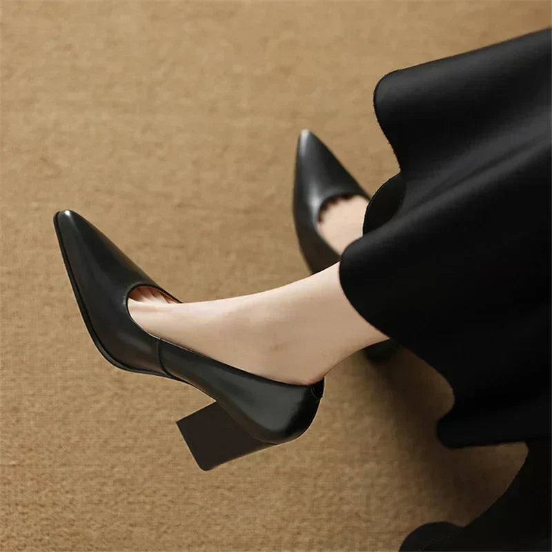 Veronica | Women’s pumps with pointed toe and block heel