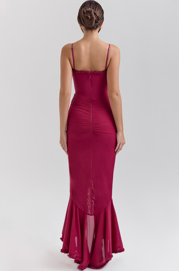 Yuri | Women’s ruffle maxi dress with full-length silhouette