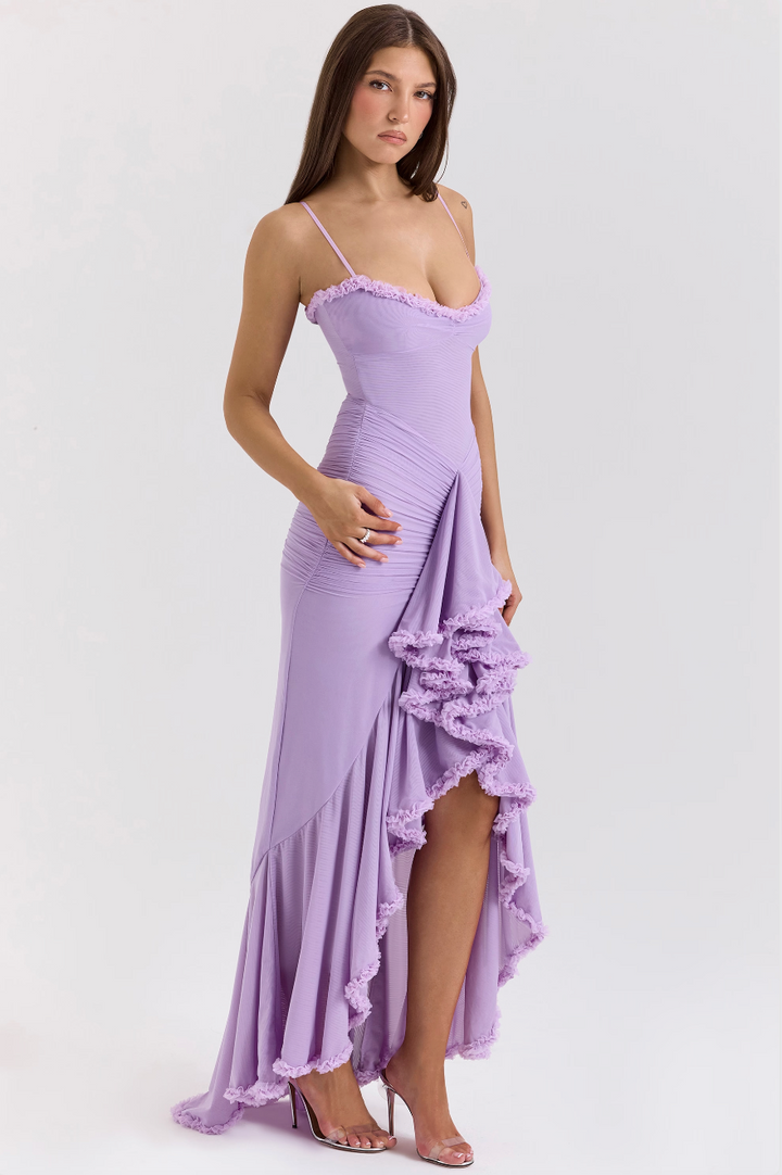 Yuri | Women’s ruffle maxi dress with full-length silhouette