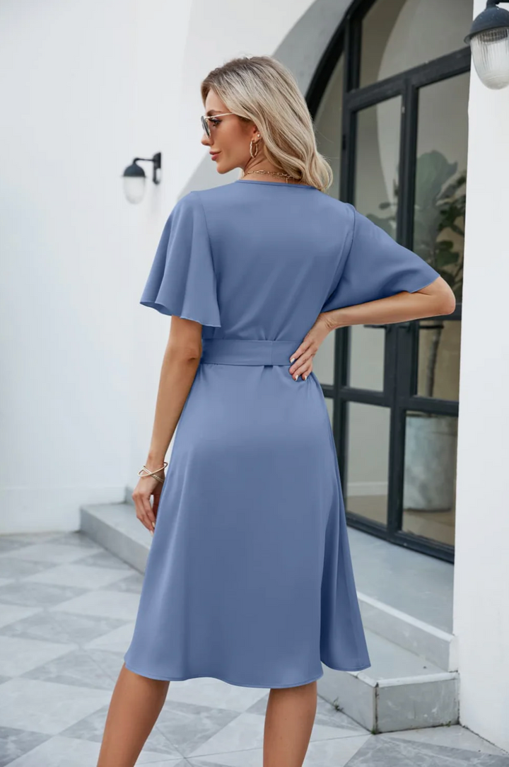 Alirra | Women's summer dress with flowing silhouette and v-neckline