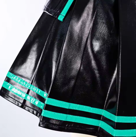 Xyla | Women's patent leather miku cosplay costume set