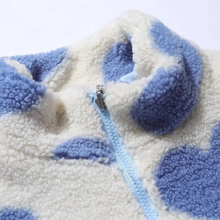 Katya | Women’s reversible heart fleece jacket