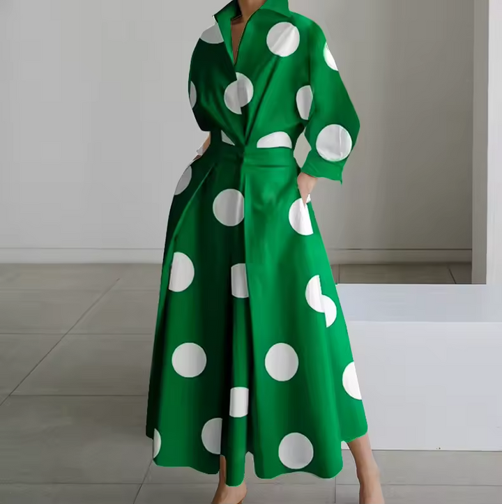 Estelle | Collared shirt dress with cinched waist