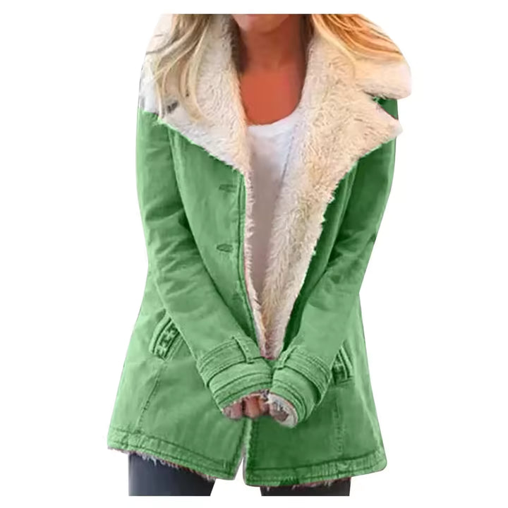 Annabelle | Women’s sherpa lined utility jacket with vintage olive finish