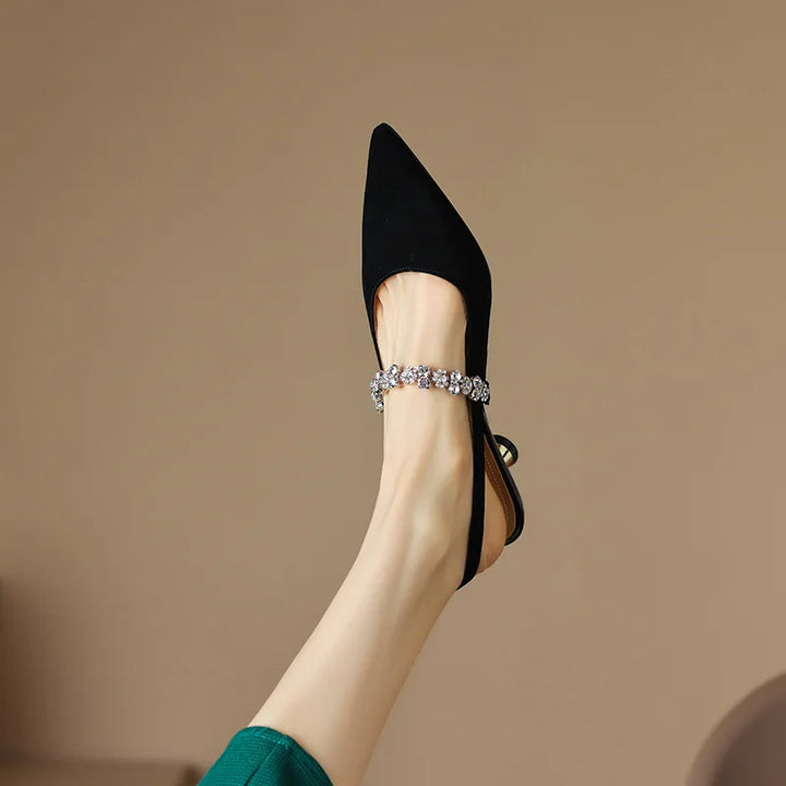 Daphne | Women’s slingback sandals with crystal strap