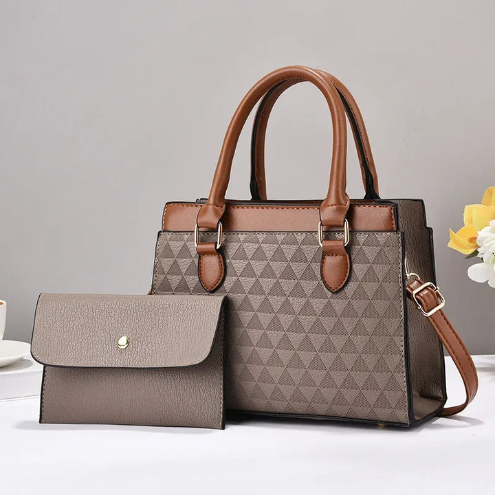 Juniper | Women’s embossed handbag set with matching wallet