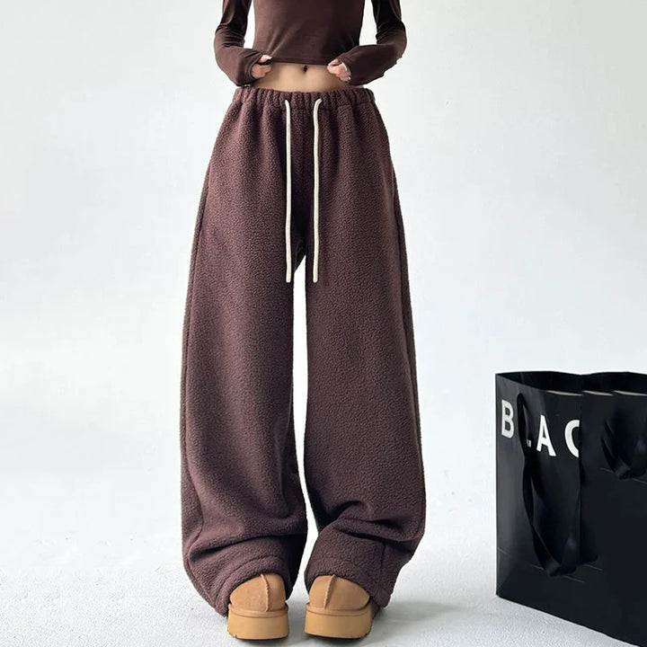 Luisa | Women’s fleece wide-leg lounge pants