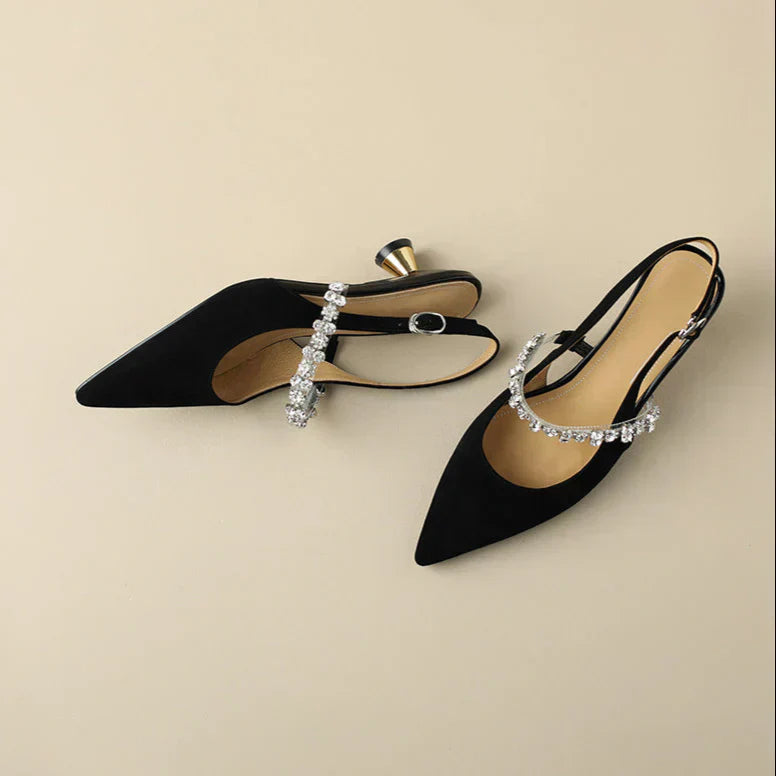 Daphne | Women’s slingback sandals with crystal strap