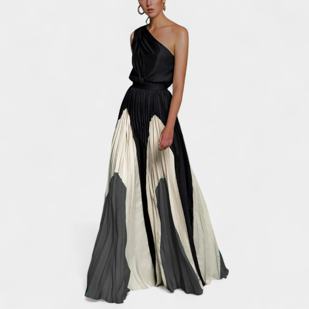 Poppy | Elegant one-shoulder maxi dress for women