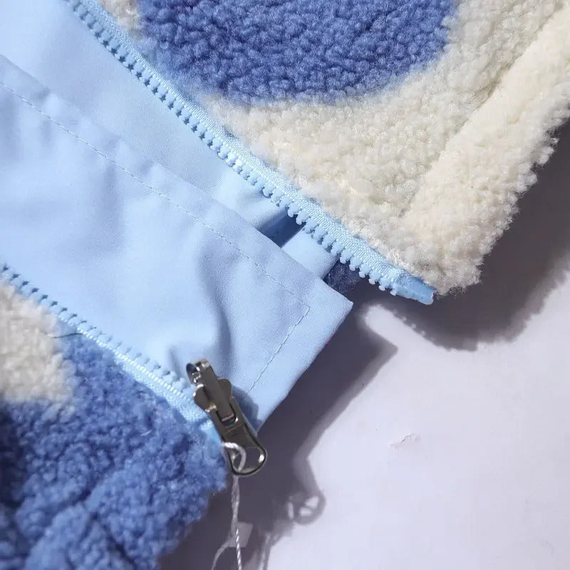 Katya | Women’s reversible heart fleece jacket