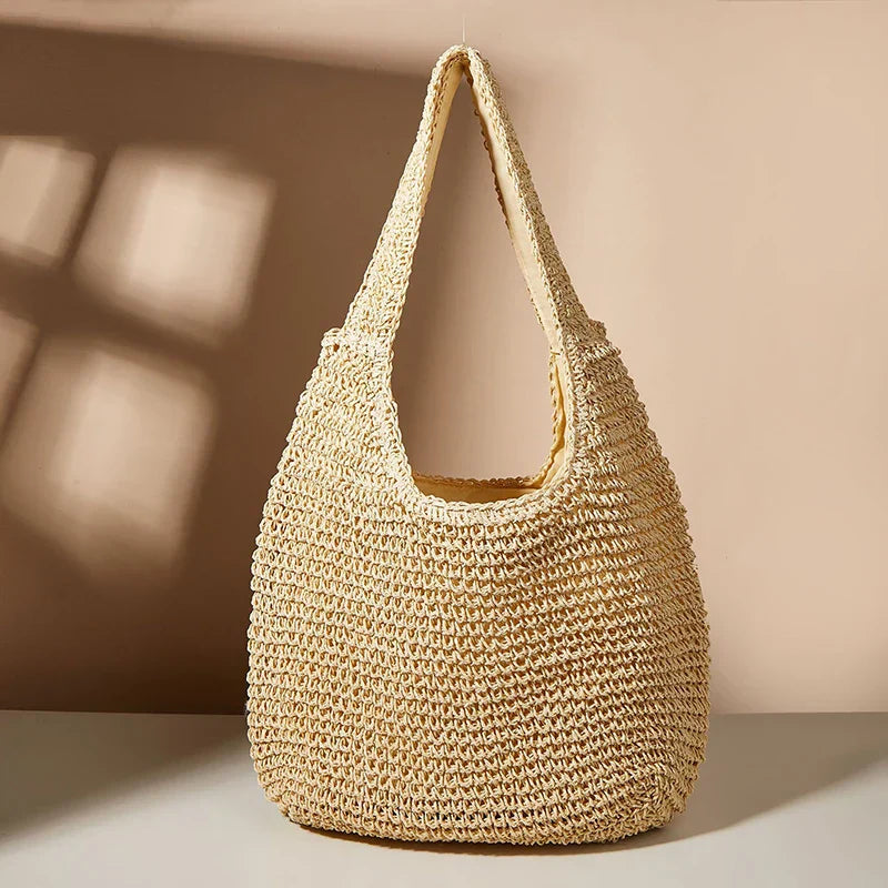 Kaylee | Women’s tote bag with wicker design and interior pocket