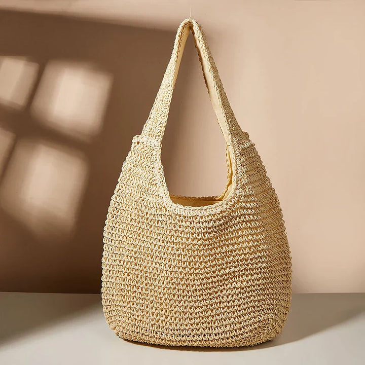 Kaylee | Women’s tote bag with wicker design and interior pocket
