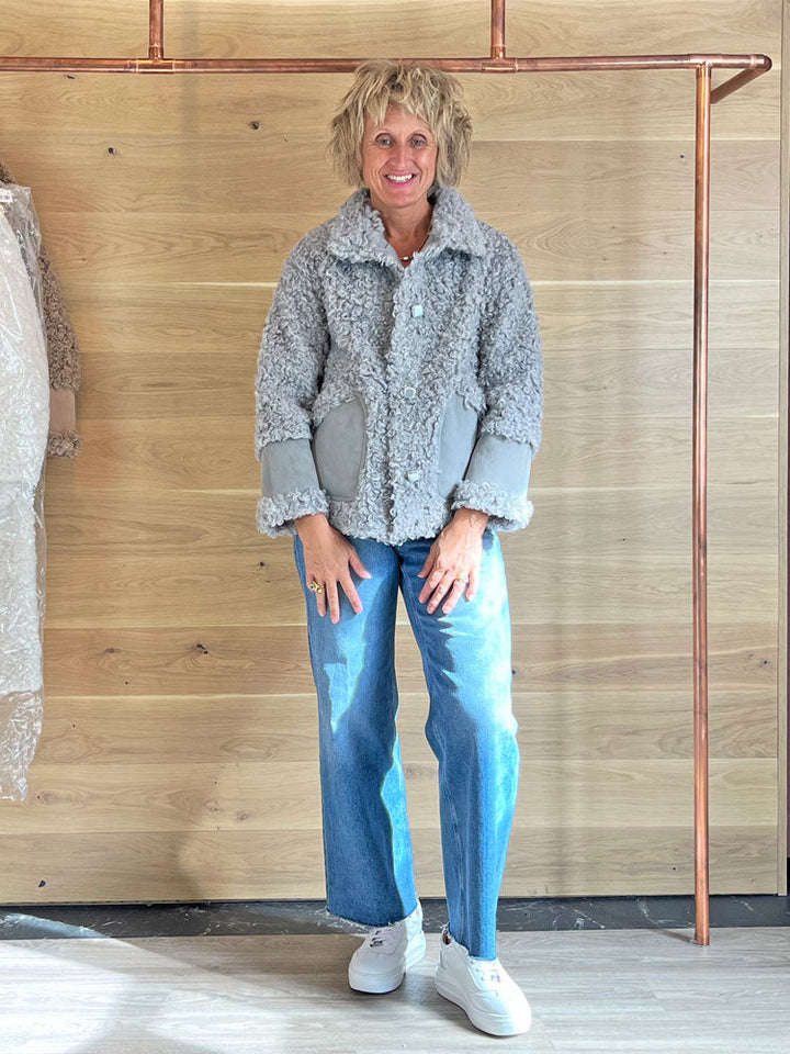 Alissa | Women’s curly faux shearling jacket