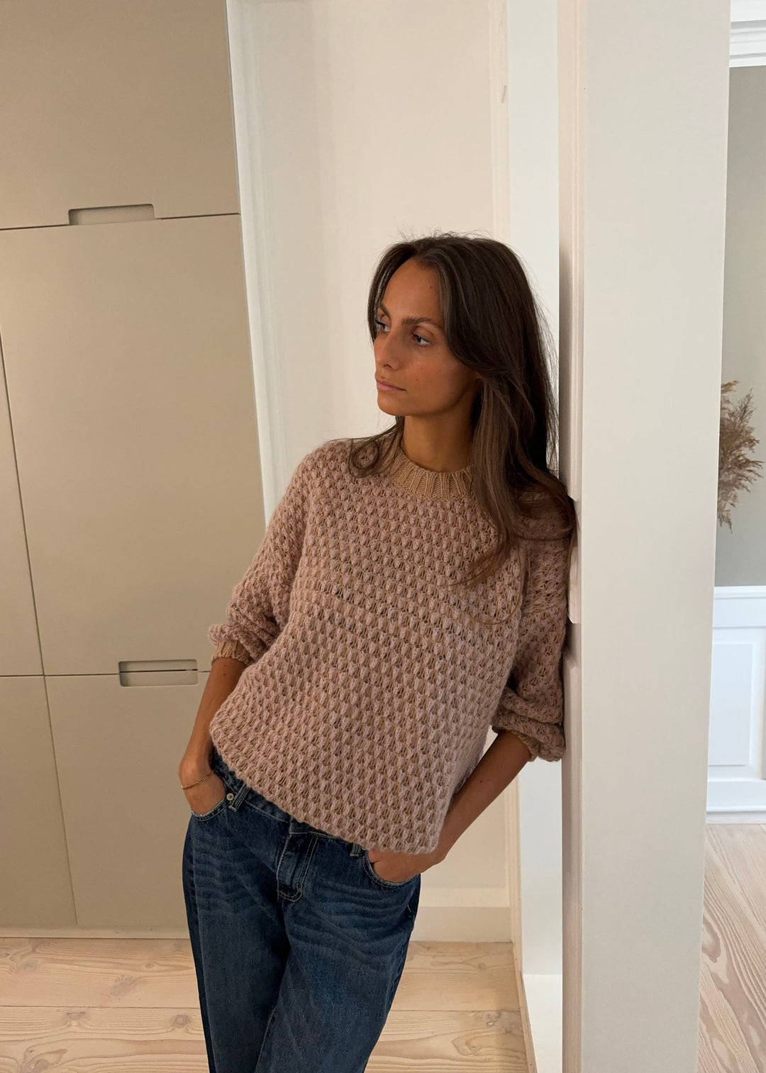 Jensen | Women’s textured knit sweater with ribbed details