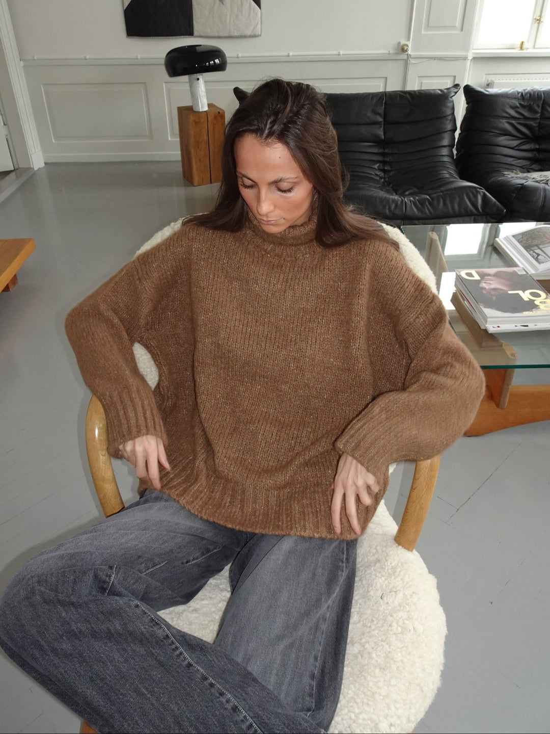 Mara | Women’s turtleneck sweater with ribbed hem design