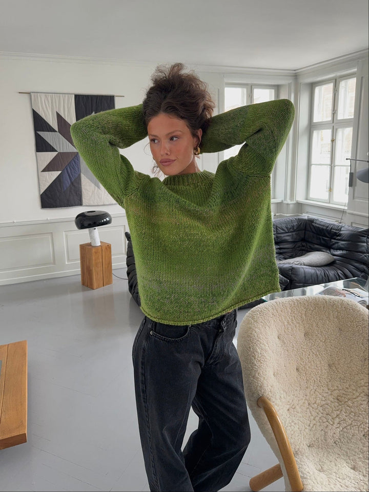 Isla | Women’s knit sweater with multicolored design