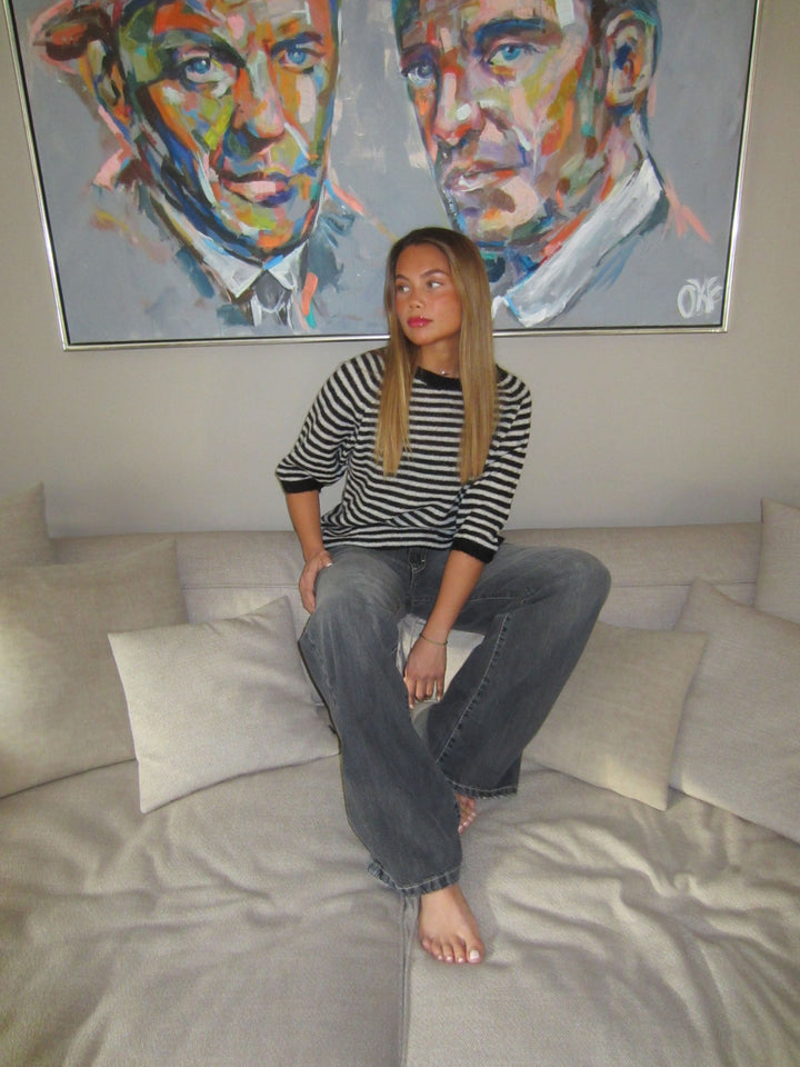 Daphne | Women’s knit t-shirt with striped design