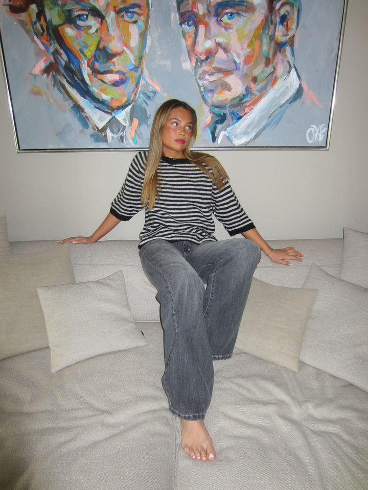 Daphne | Women’s knit t-shirt with striped design