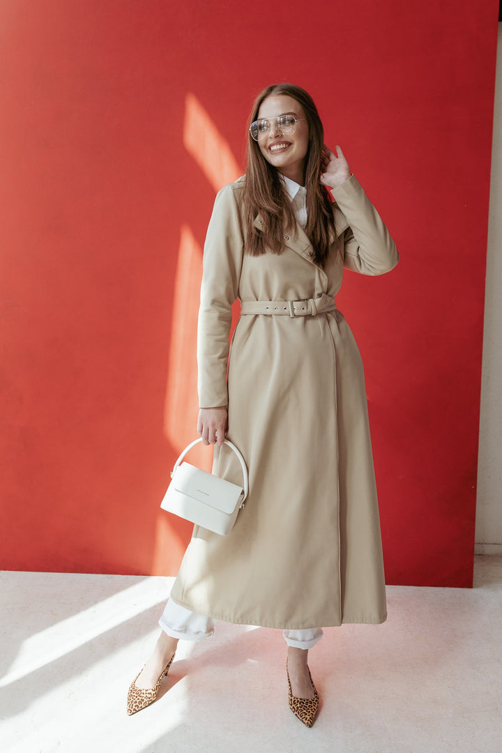 Julietta | Women’s double-breasted trench coat with adjustable hood