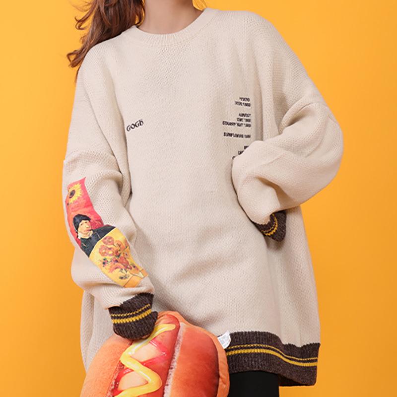 Gia | Women's printed retro sweater