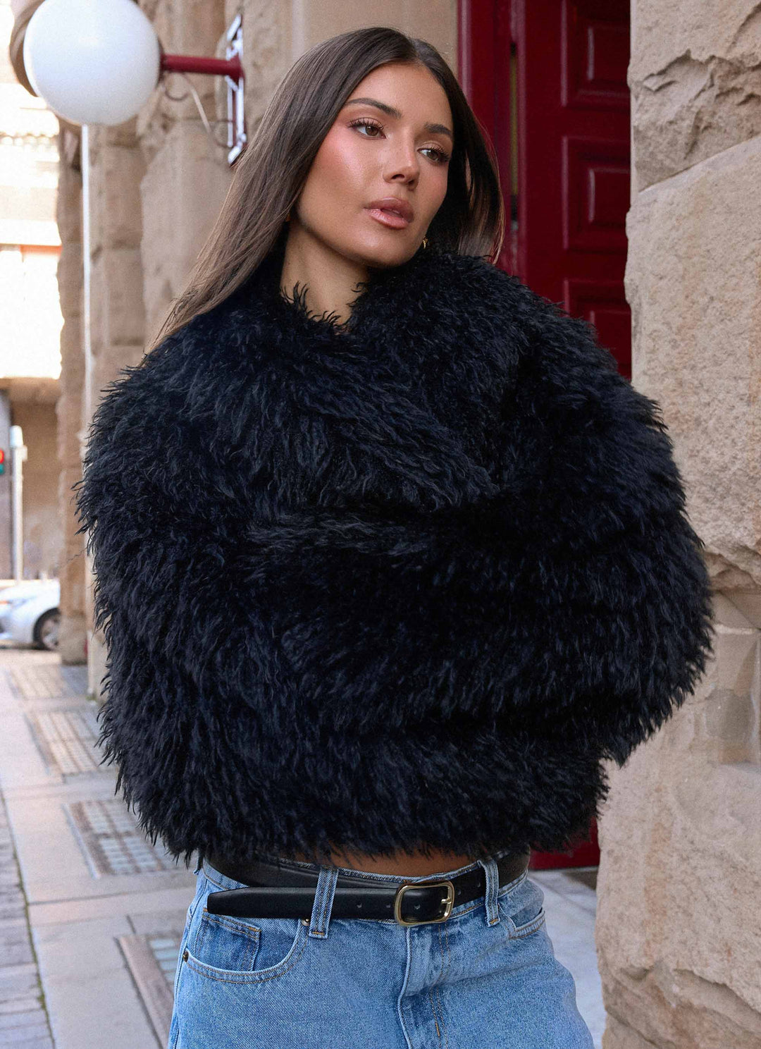 Soren | Women’s shaggy faux fur cropped jacket