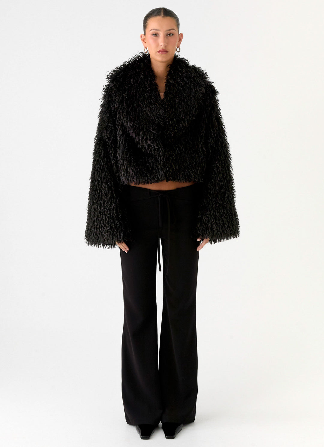 Soren | Women’s shaggy faux fur cropped jacket