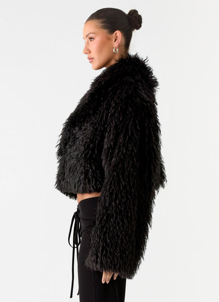 Soren | Women’s shaggy faux fur cropped jacket