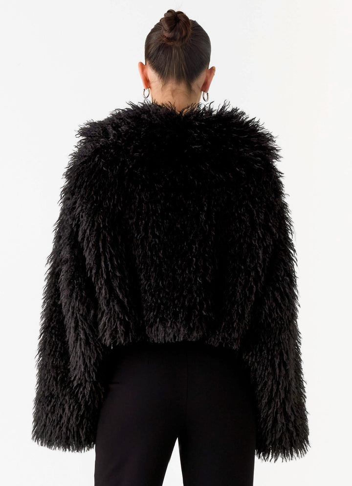 Soren | Women’s shaggy faux fur cropped jacket