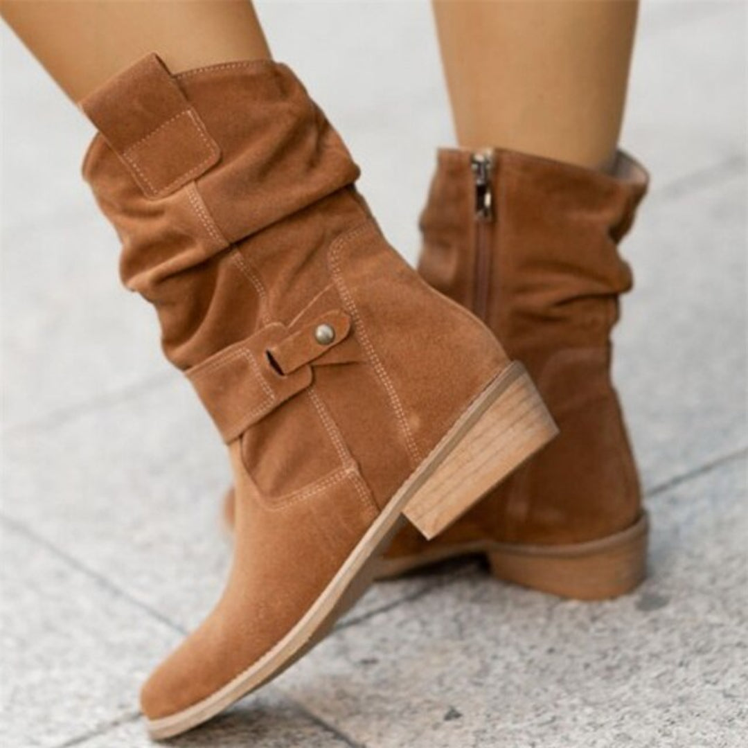 Ainsley | Suede slouch summer boots