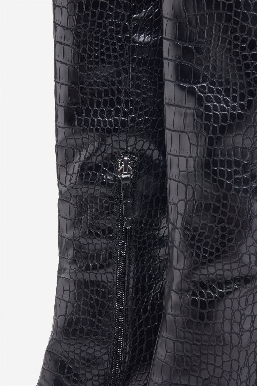 Ariana | Women’s croc-embossed patent knee-high pointed boots