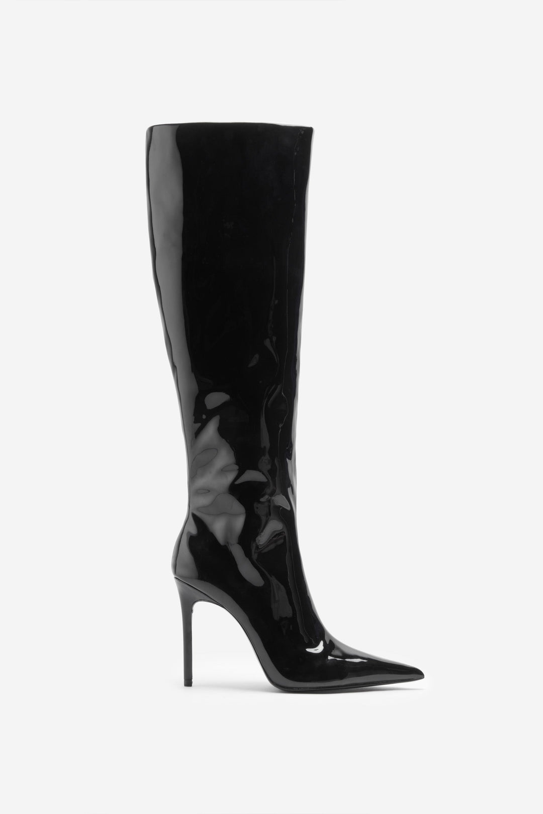 Alexa | Women’s glossy patent leather knee-high pointed boots