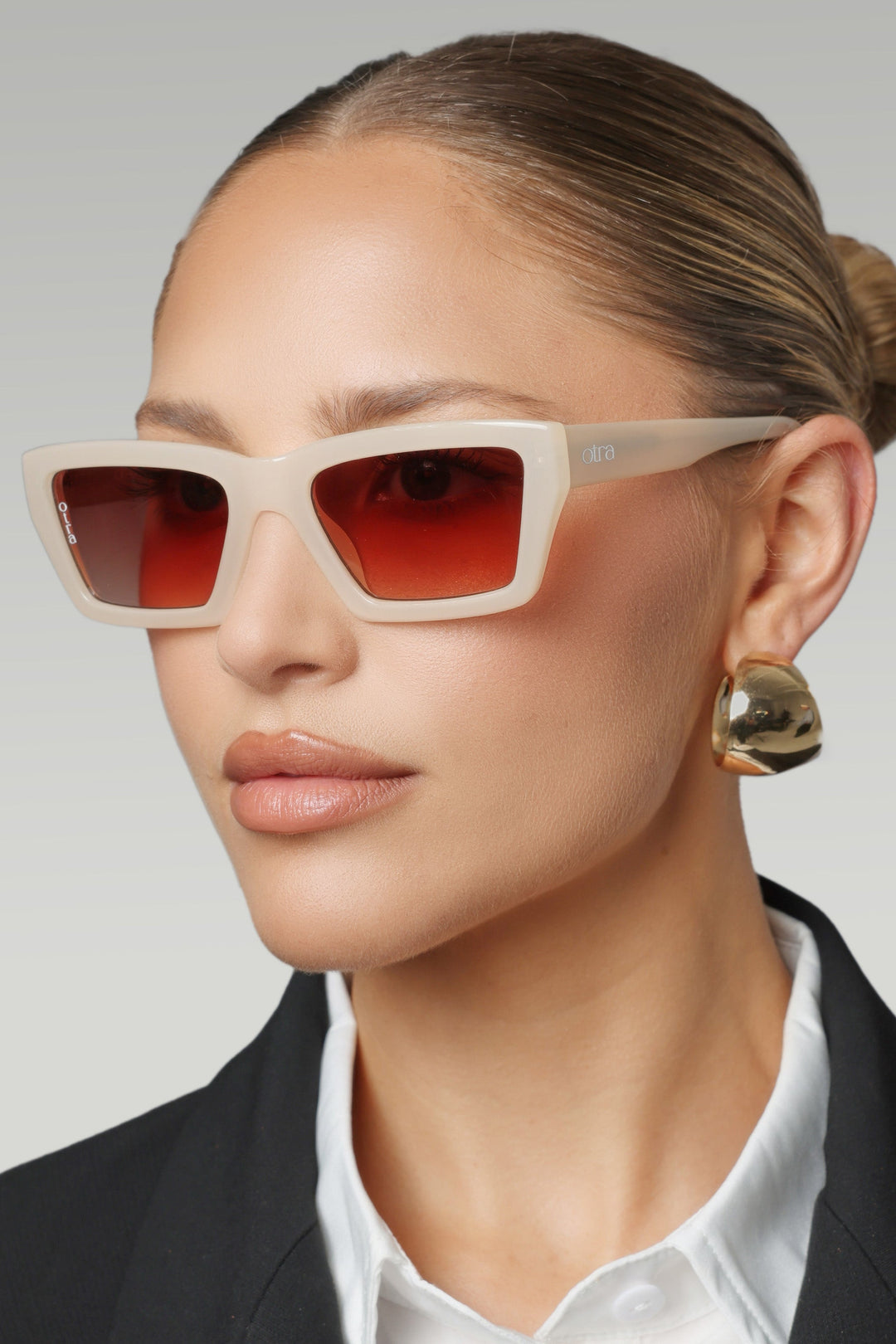 Genesis | Women’s square-frame sunglasses with brown-fade lenses