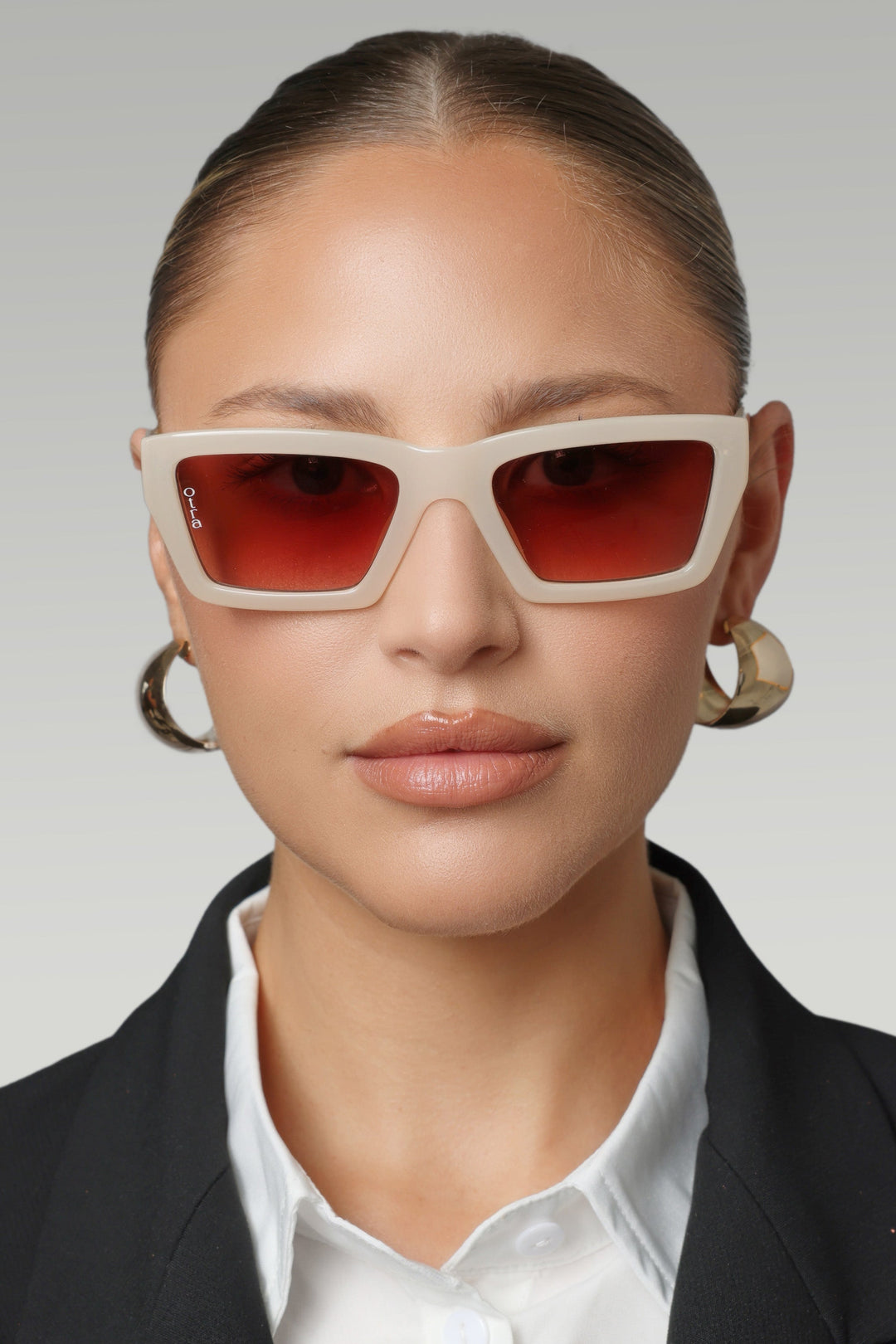 Genesis | Women’s square-frame sunglasses with brown-fade lenses