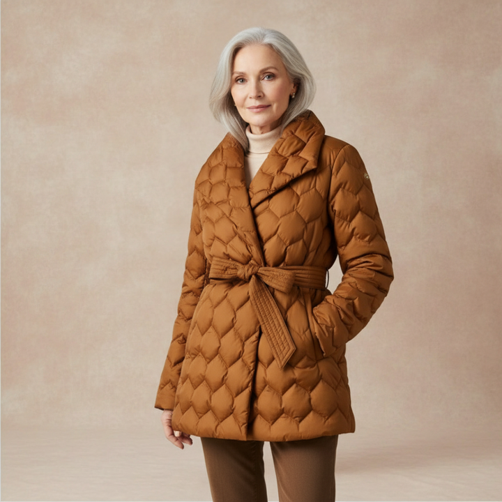 Georgia |  Women’s belted longline quilted jacket