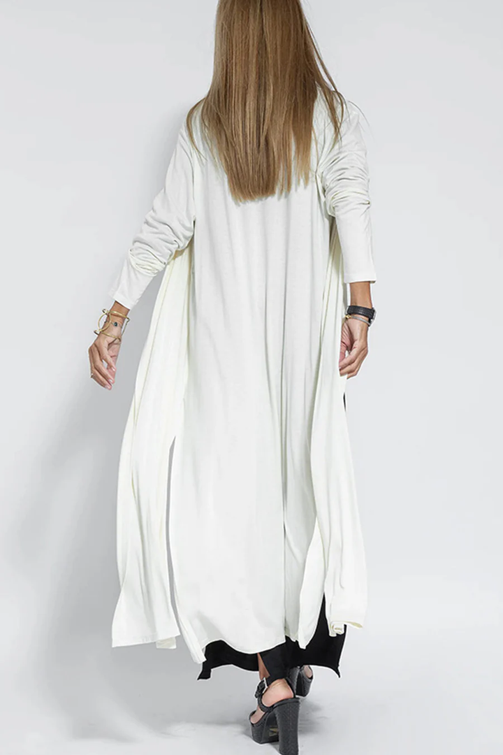 Klae | Women’s v-neck ruched tank dress with long slit cardigan set