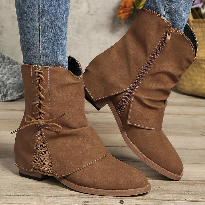 Viv | Women’s slip-on ankle boots with low block heel