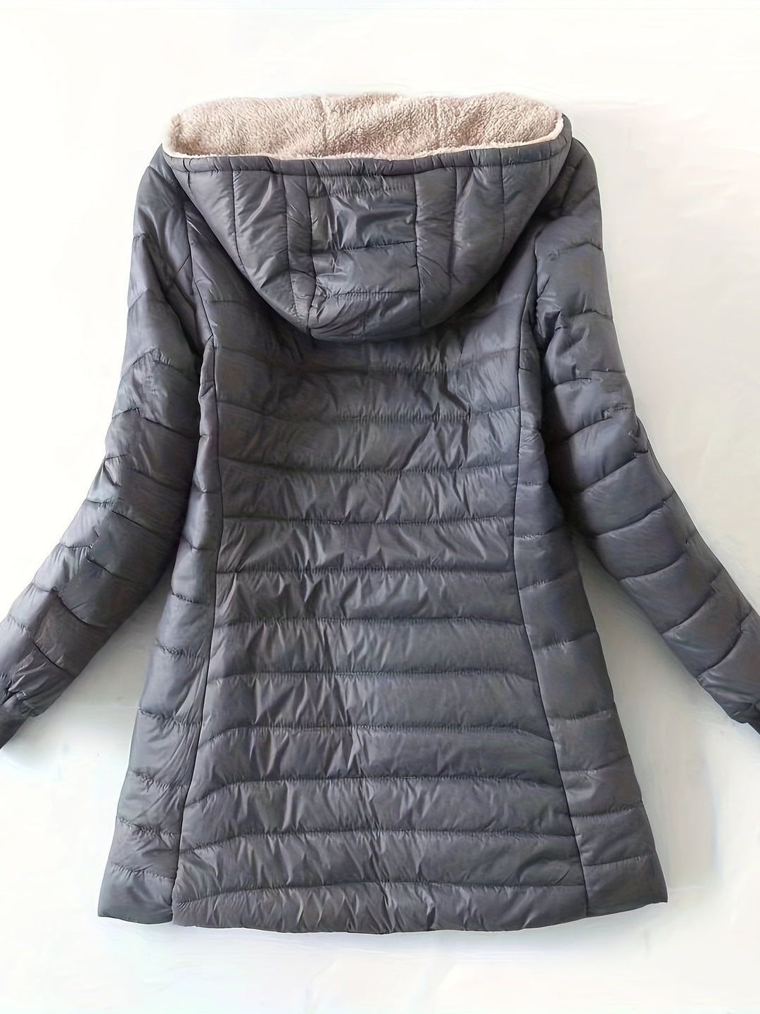 Aaleah  | Women’s quilted mid-length hooded jacket